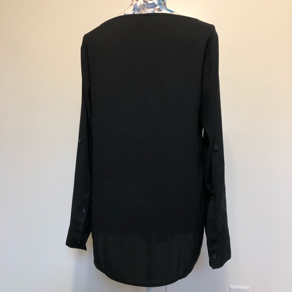 Ann Taylor basic black sheer top size small - Picture 6 of 8